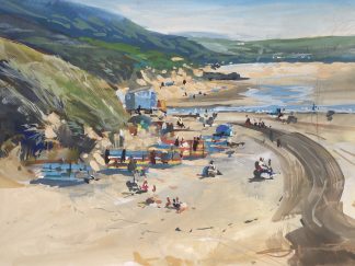 Windbreaks on the beach at Woolacombe