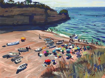 Senhora da Rocha Algarve Portugal Gouache Painting