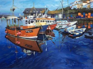 Fishing boats Mevagissey Harbour Cornwall