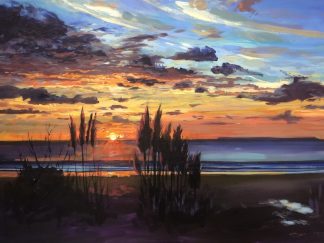 Woolacombe sunset painting